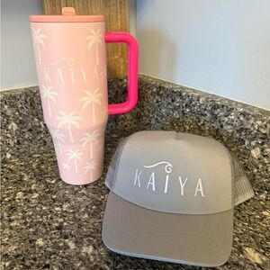 Kaiya Wellness Limited Edition Palm Tree Tumbler and Hat
